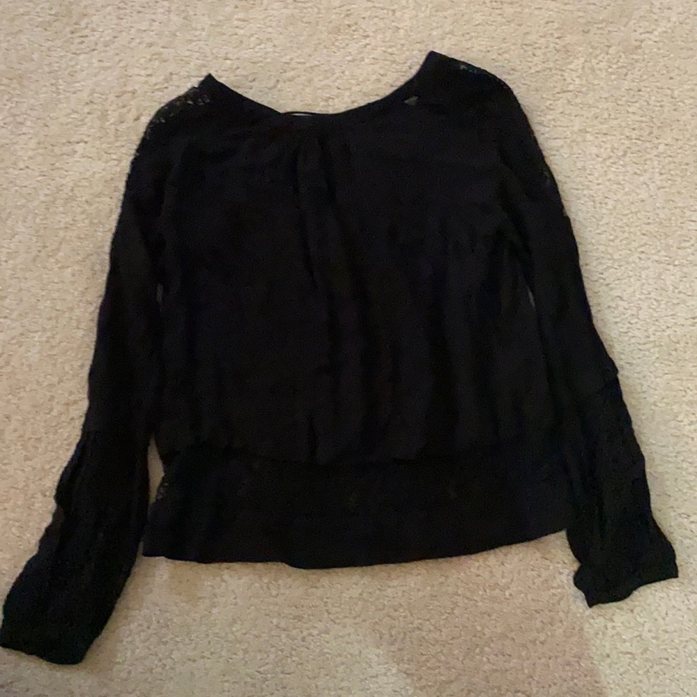 Black Lahore with lace trim